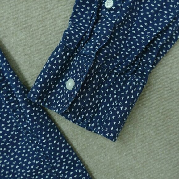 St. John's Bay shirt button‎ down men's 2XL Comfort Flex blue long-sleeve cotton - Picture 4 of 6